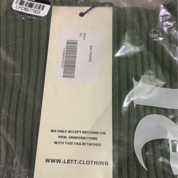 Lett New With Tags Bari Hoodie In Moss Size XS - Picture 8 of 13